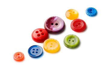 Buttons isolated on the white background