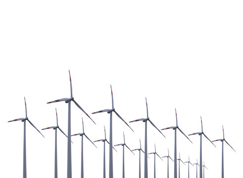 Windturbinen freigestellt