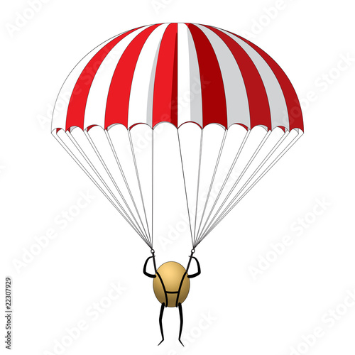 "Eggsecutive parachute" Stock image and royaltyfree vector files on