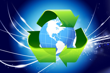 Globe on Abstract Modern Light Background