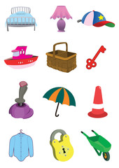 Children Cute Items in Vector
