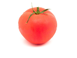 red tomato with drop of water