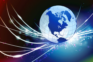 Globe on Abstract Modern Light Background