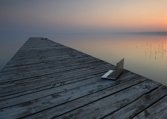 Laptop am See