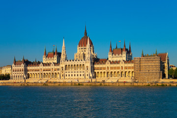 Fototapeta na wymiar Parliament Hall in Budapest, Hungary