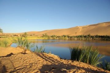 Fototapeta na wymiar Lac pustyni Libii
