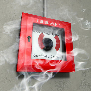 fire alarm box and smoke