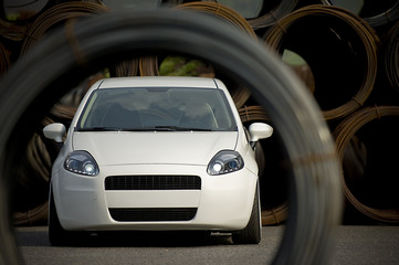 Fototapeta premium white car