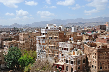 Fototapeta na wymiar Old Sanaa, capital of Yemen