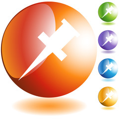 Obraz premium 2010042413106-push-pin