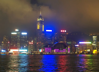 Obraz premium The skyline in downtown Hong Kong