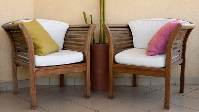 fauteuils terrasse teck