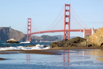 Papier Peint photo Plage de Baker, San Francisco Golden Gate Bridge - San Francisco