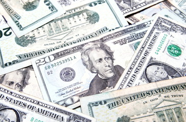 American dollars background / USD background texture