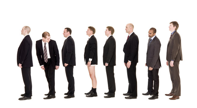 Man with his pants down