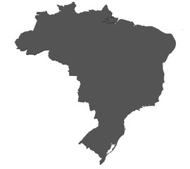 Karte von Brasilien - freigestellt