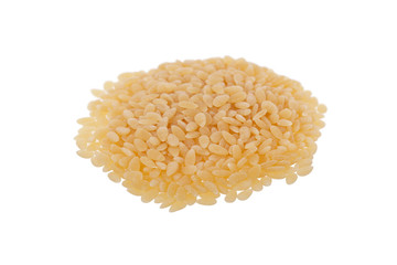 Midolline pasta used for soups isolated on a white background