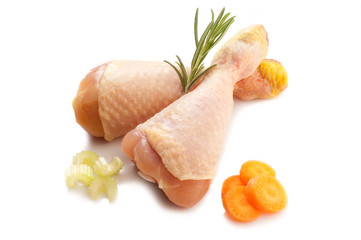 raw chicken legs with ingredients