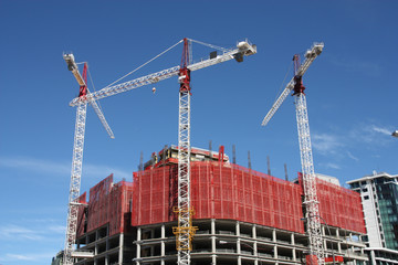 Construction site in Wellington, New Zealand