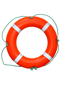 An isolated ring-buoy on a white background