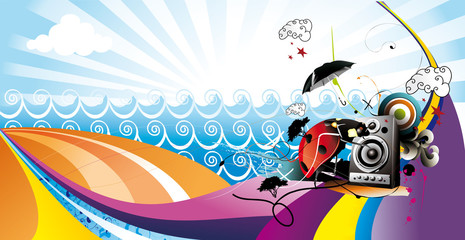 Obraz premium Urban vector composition