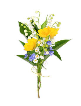 bouquet with lily of the valey