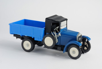 blue car toy isolated on white