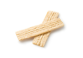 Bread crisps isolaten on white