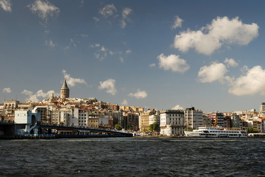 Galata & Karakoy View From Eminonu, Istanbul, Turkey