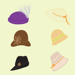Set of hats for woman