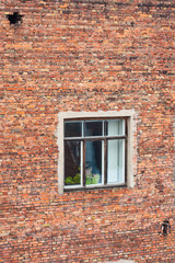 Fototapeta na wymiar Brick wall with window.