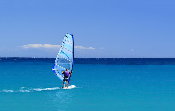 Man Wind Surfing