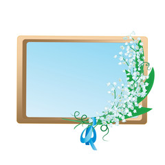 Boquet, rectangular frame