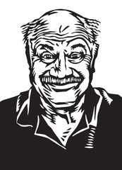 senior with goofy grin