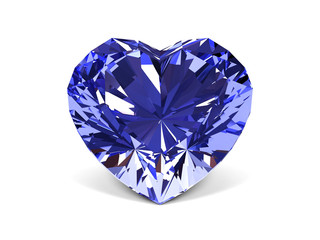 Fototapeta premium Diamond crystal isolated on white background.