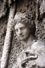 statua. Piazza delle quattro fontane. Roma