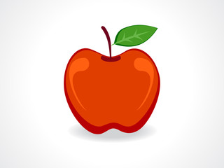 abstract_glossy_apple_with_leaf