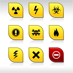 Warning icons.