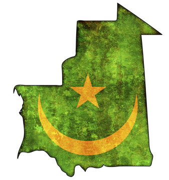 mauritania map flag design