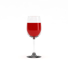Red wine in glass