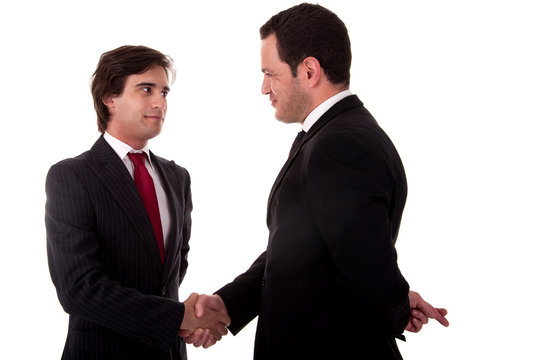 two businessmen shaking hands