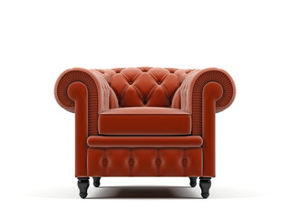 Armchair on a white background.