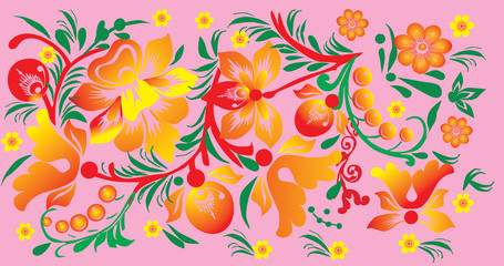 golden foliage stripe isolated on pink