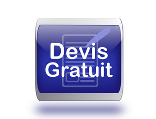 bouton carré bleu devis gratuit