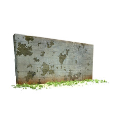 isolated dirty wall on white a background