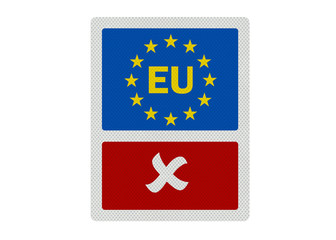 Political issues series: 'No to the EU' concept, with EU letteri