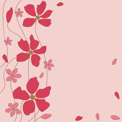 Floral pink background