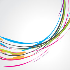 Abstract colorful wave design