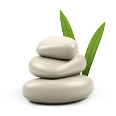 Fototapeta premium Stones isolated on a white background.