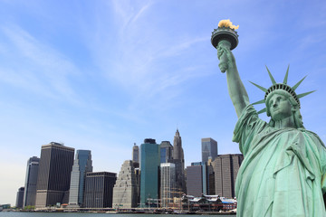 Manhattan Skyline and the Statue of Liberty , New York City - 22361961